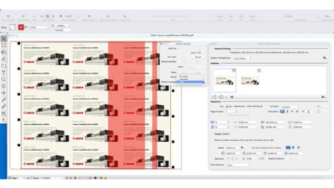 Hybrid’s Defective Printhead Indicator highlights affected imposition areas, providing quality control through integration with the Labelstream press.